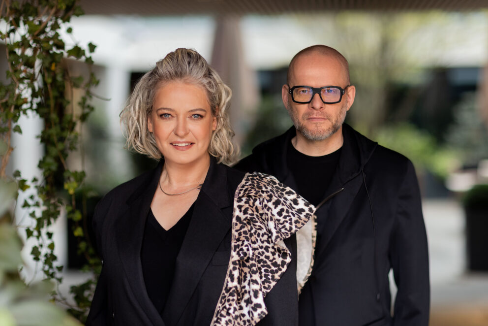 Od lewej: Joanna Rayss - prezeska Moderna EcoLogic oraz Łukasz Rayss - główny architekt Moderna Holding.